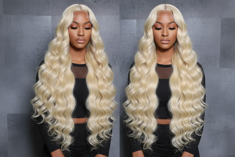 Enhanced blonde loose wave wig