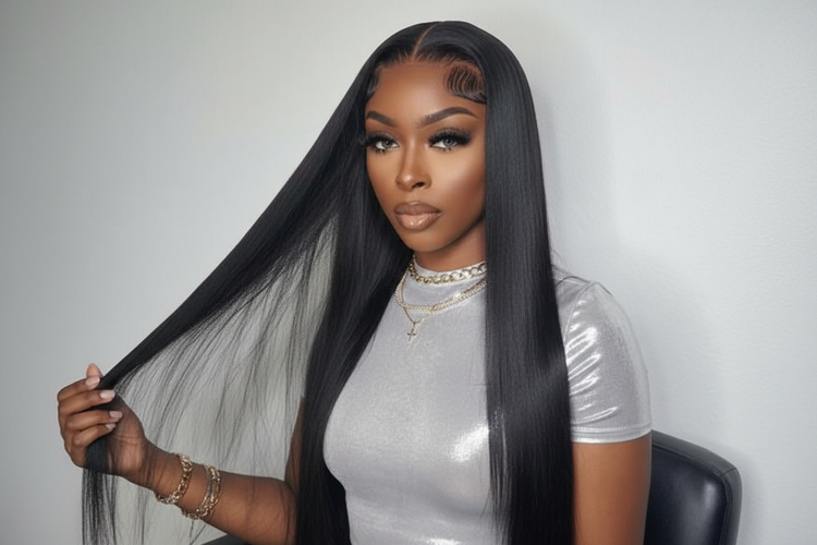 Enhanced straight wig with improved clarity