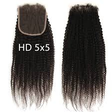 ButterflyEffect RAW 5x5 Kinky Curly Transparent Lace Closure Butterfly Effect Hair Company