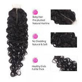 ButterflyEffect RAW 5x5 Natural Wave Transparent Lace Closure Butterfly Effect Hair Company