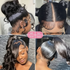 Enhanced 360 lace wig collage with four views
