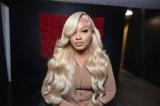 Enhanced blonde body wave wig