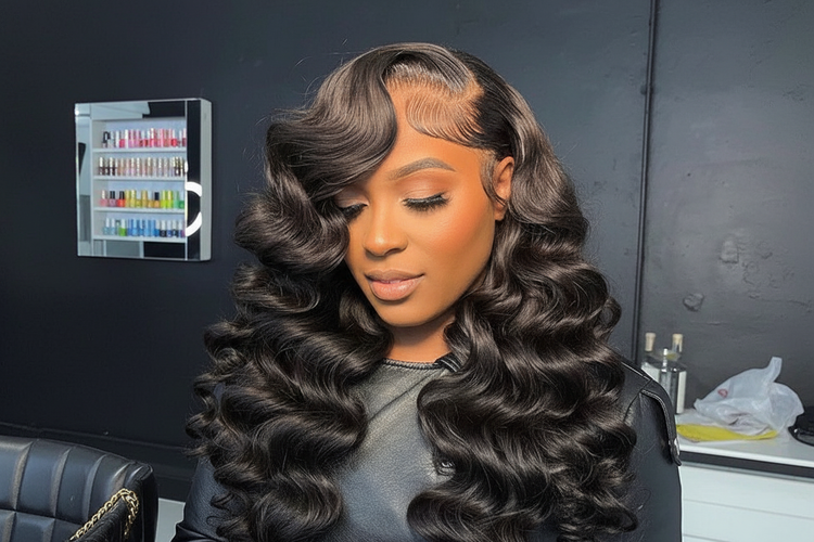 Enhanced body wave wig with finger waves