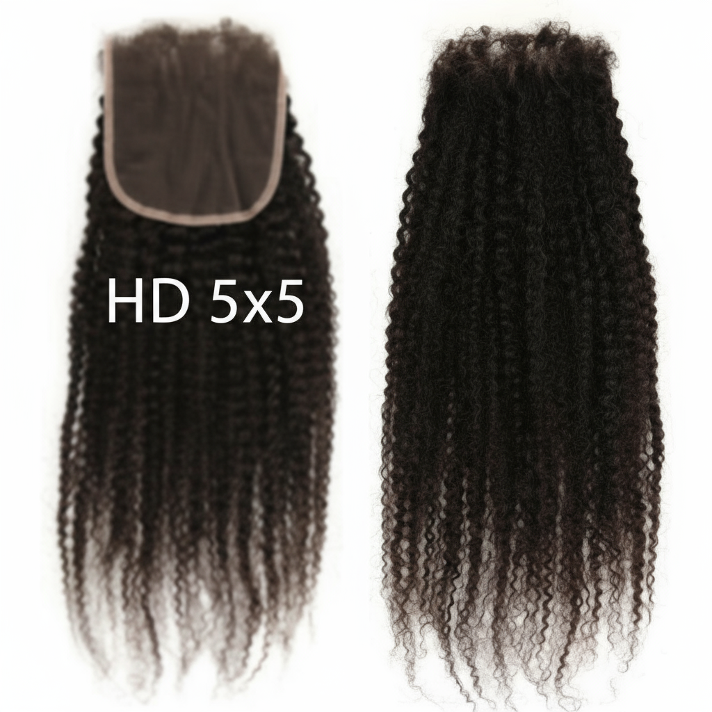 ButterflyEffect RAW 5x5 Kinky Curly HD Lace Closure Butterfly Effect Hair Company