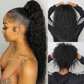 Enhanced Kinky Curly 360 Wig Styling Collage