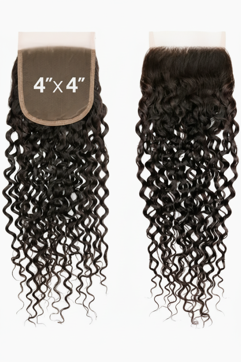 Enhanced kinky curly lace closure