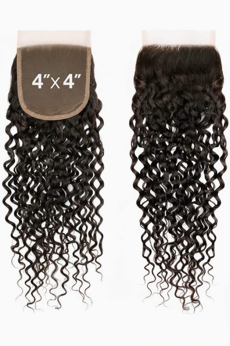 Enhanced kinky curly lace closure