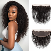 Enhanced Kinky Curly Lace Frontal Composite