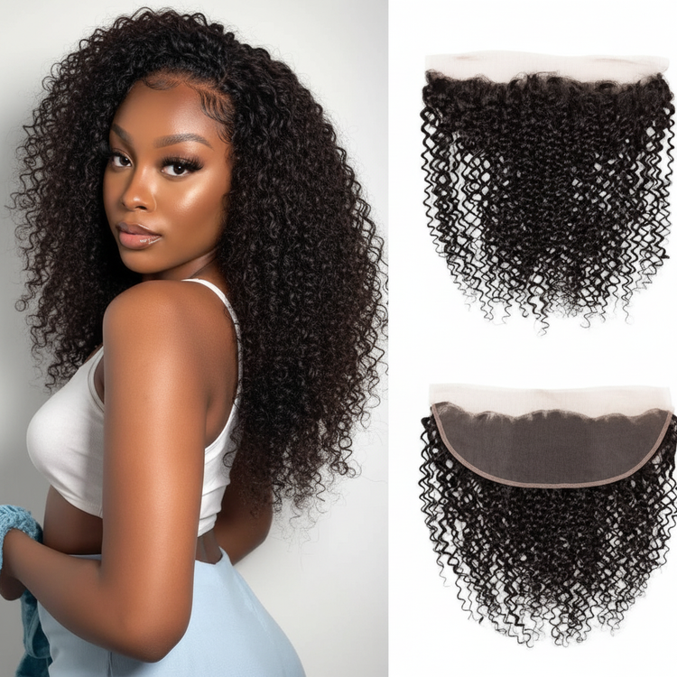 Enhanced Kinky Curly Lace Frontal Composite