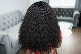 Enhanced kinky curly wig back view