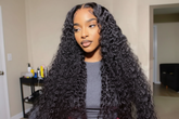Enhanced kinky curly wig with improved clarity