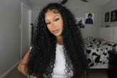Enhanced kinky curly wig with improved clarity