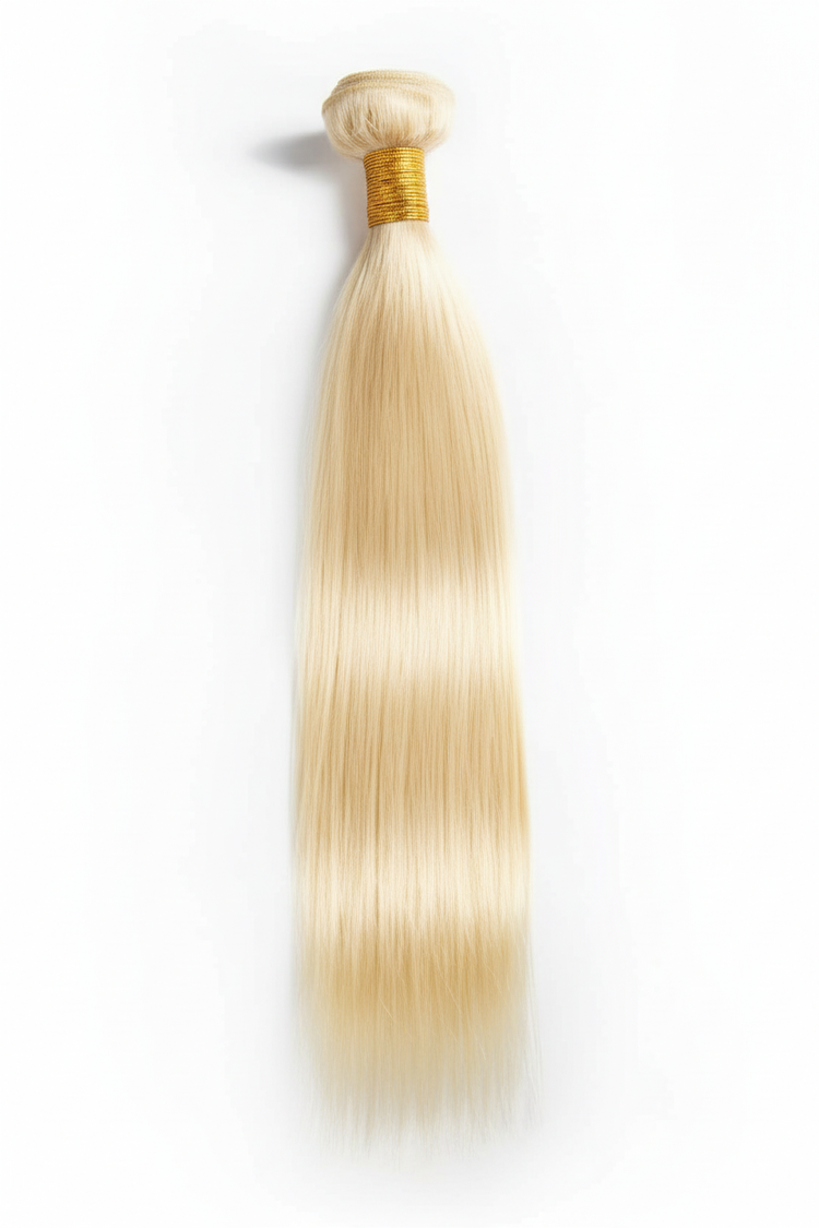 Enhanced platinum blonde hair bundle