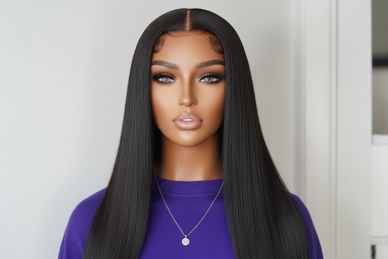 Enhanced straight wig single model