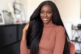Enhanced straight wig with body wave - indoor
