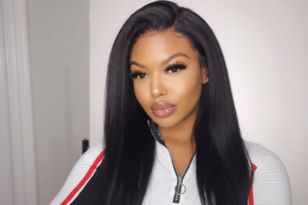 Enhanced straight wig with improved clarity