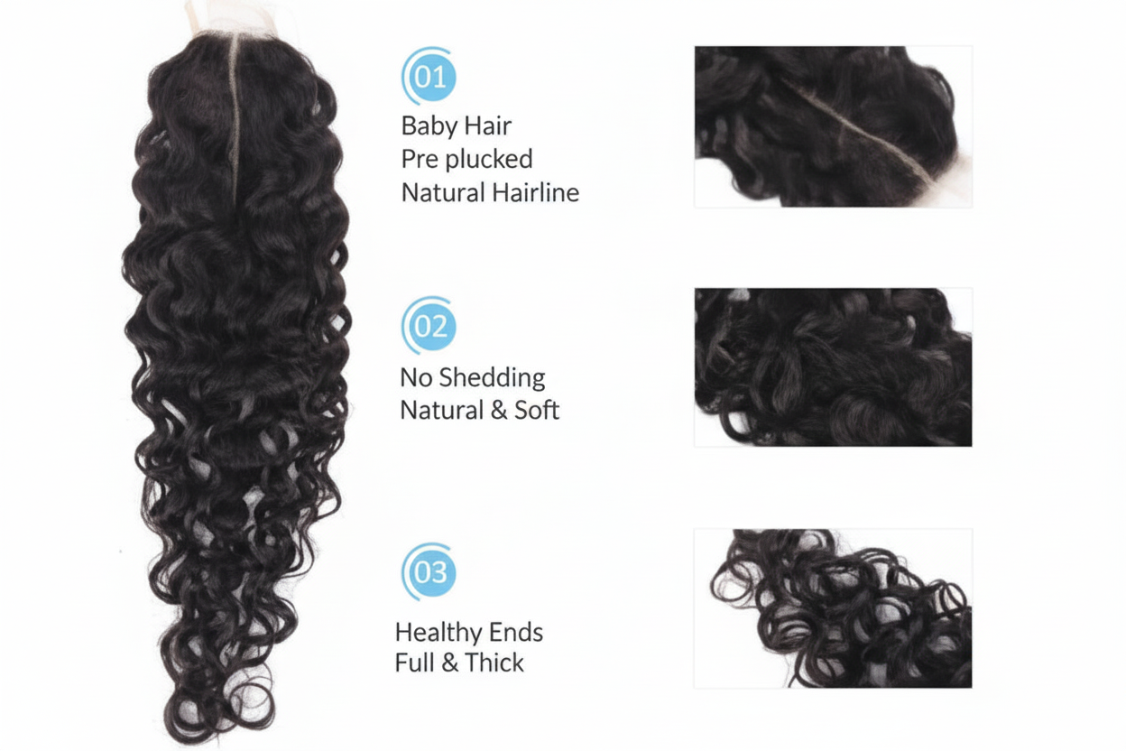 Product features with light blue accents