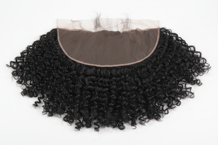 Sharpened kinky curly lace frontal