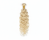 Single blonde curly hair bundle with gold band