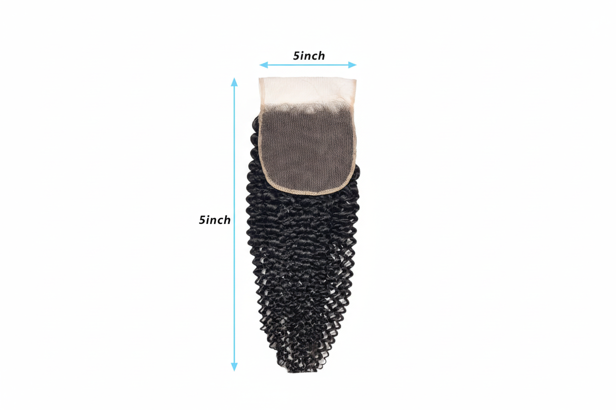 Single Kinky Curly Closure